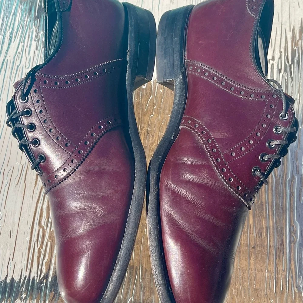 CLEAN Size 9 Vintage Y2K Footjoy Classics Oxford‎ Leather Shoes Made In USA